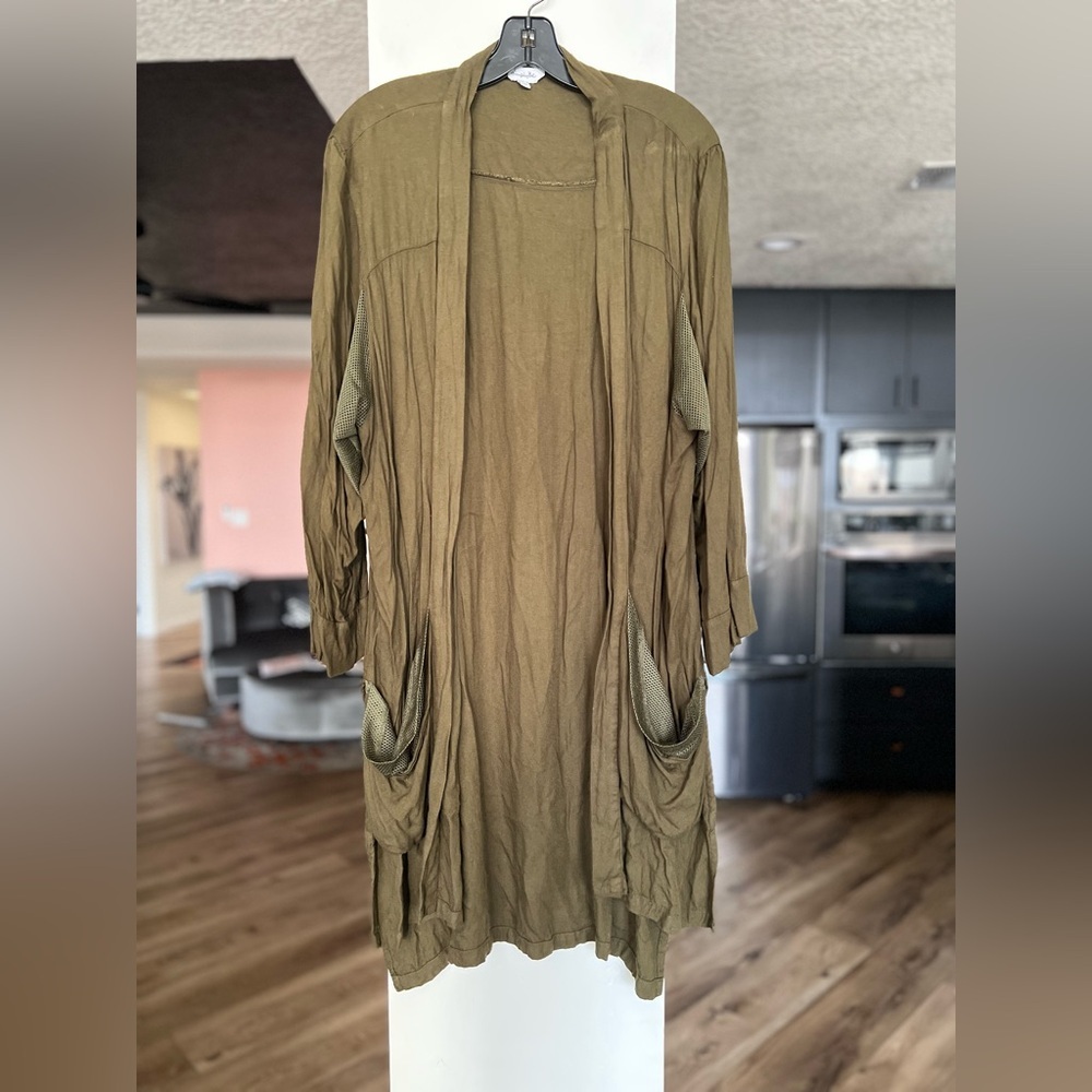 Simply Be Green Trench Coat with Relaxed Fit